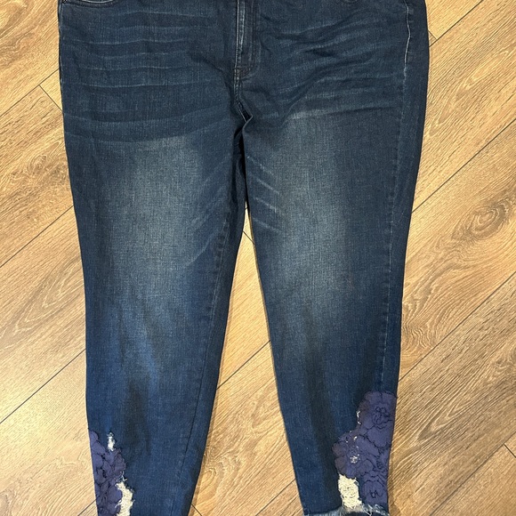 Lane Bryant Lace Skinny Jeans - Picture 4 of 5